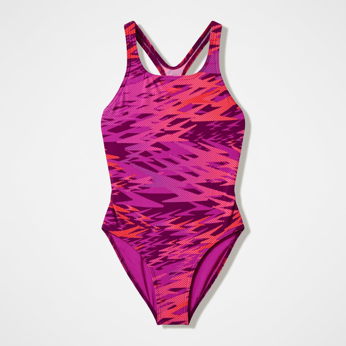 Speedo Girls Hyperboom Printed Medalist Swimsuit Pink