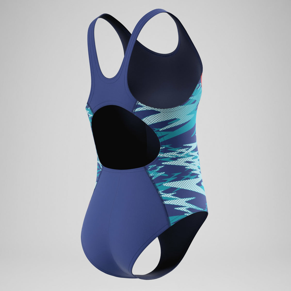 Speedo Girls Hyperboom Splice Muscleback Swimsuit Navy