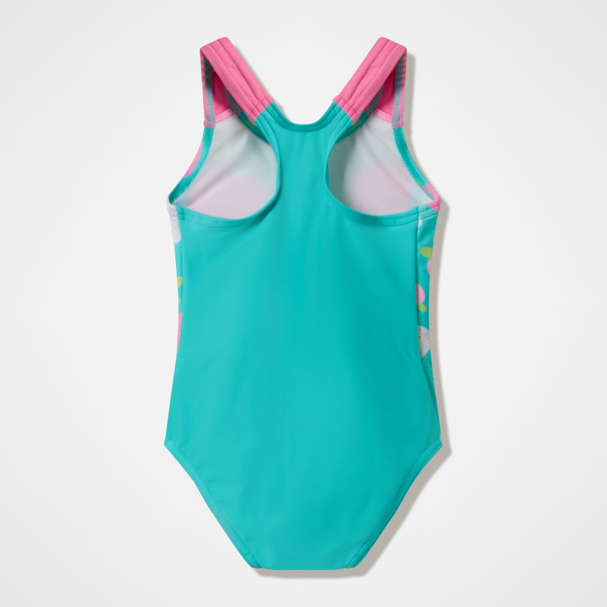 Speedo Infant Girls Placement Swimsuit Turquoise/Pink