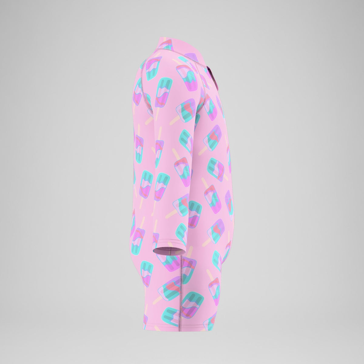 Speedo Infants Printed Long Sleeve Zip Swimsuit Pink