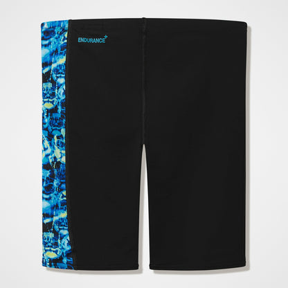 Speedo Boys Printed Panel Jammer Black/Blue