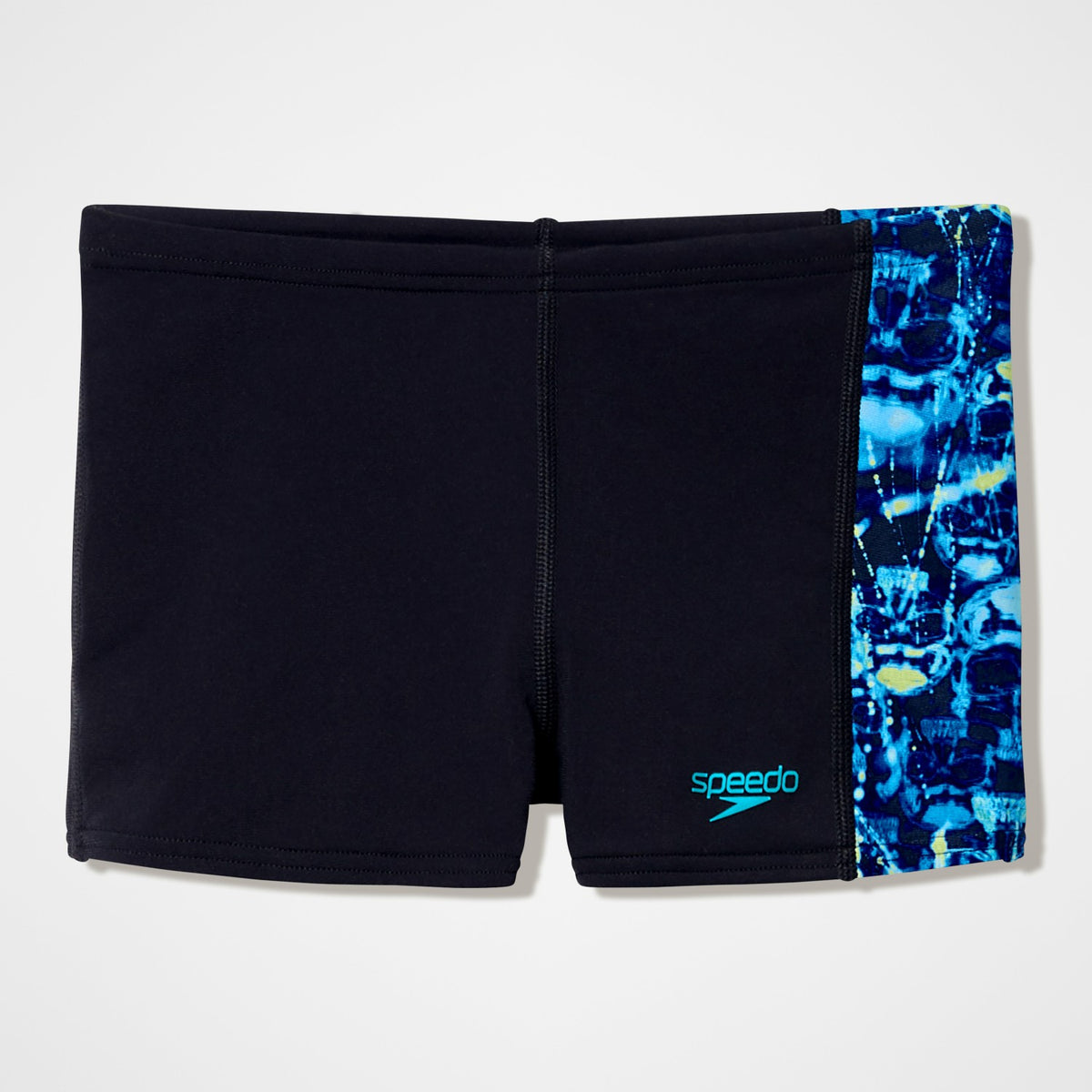 Speedo Boys Printed Panel Aquashorts Black/Blue