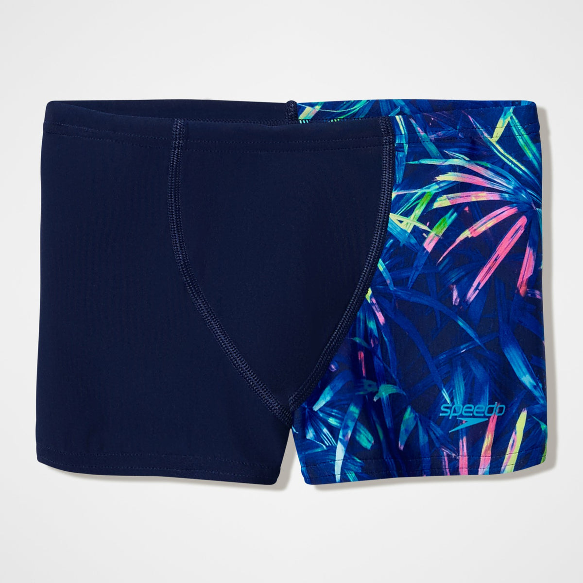 Speedo Boys Printed V-Cut Aquashorts Navy