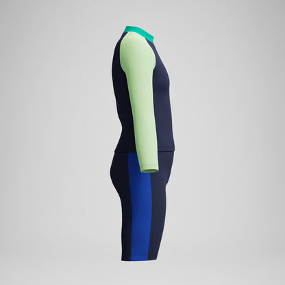 Speedo Boys Colourblock Long Sleeve Rashguard Navy