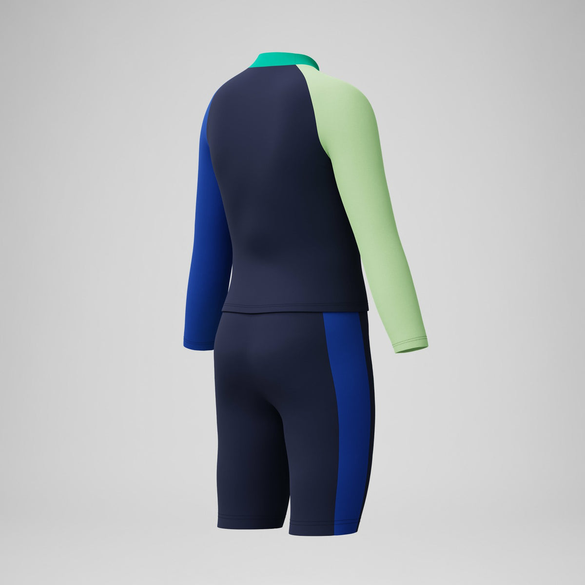 Speedo Boys Colourblock Long Sleeve Rashguard Navy