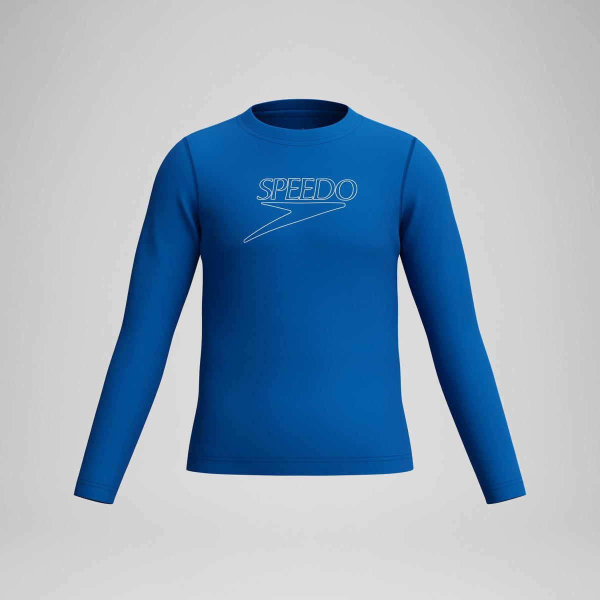 Speedo Junior Classic Logo Long Sleeve Rashguard Blue