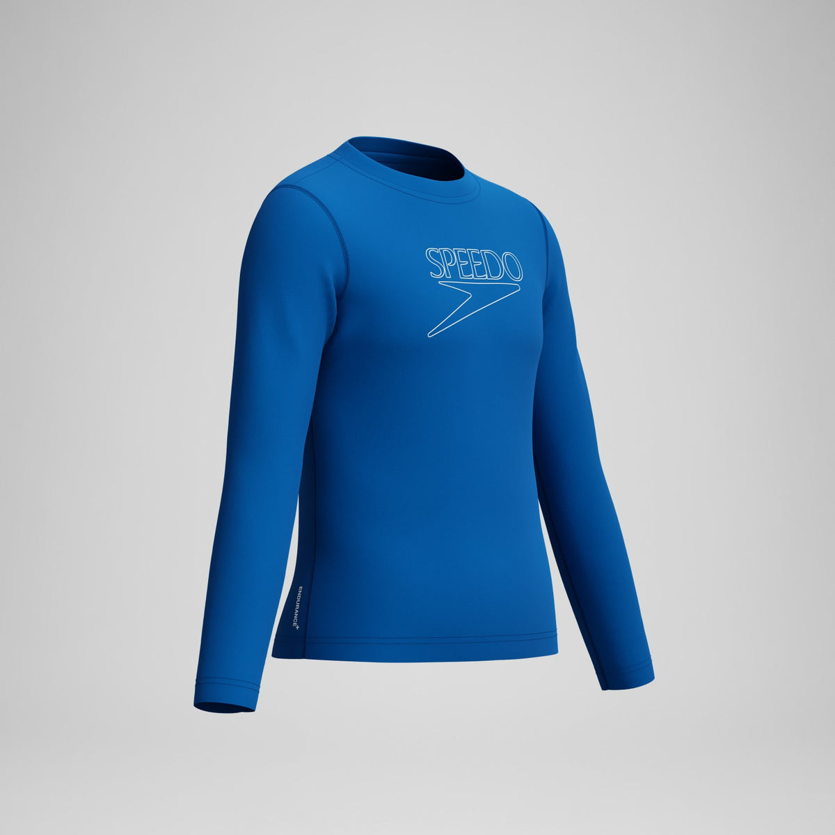 Speedo Junior Classic Logo Long Sleeve Rashguard Blue