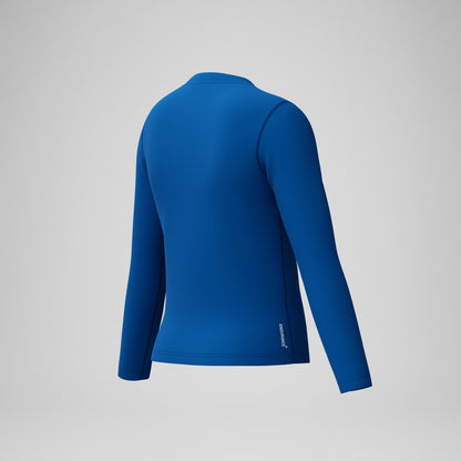 Speedo Junior Classic Logo Long Sleeve Rashguard Blue