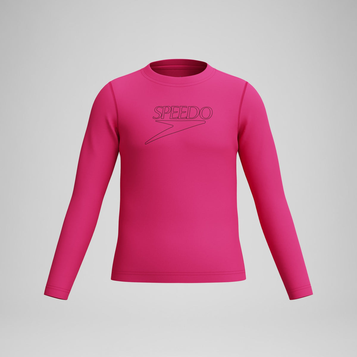 Speedo Junior Classic Logo Long Sleeve Rashguard Pink