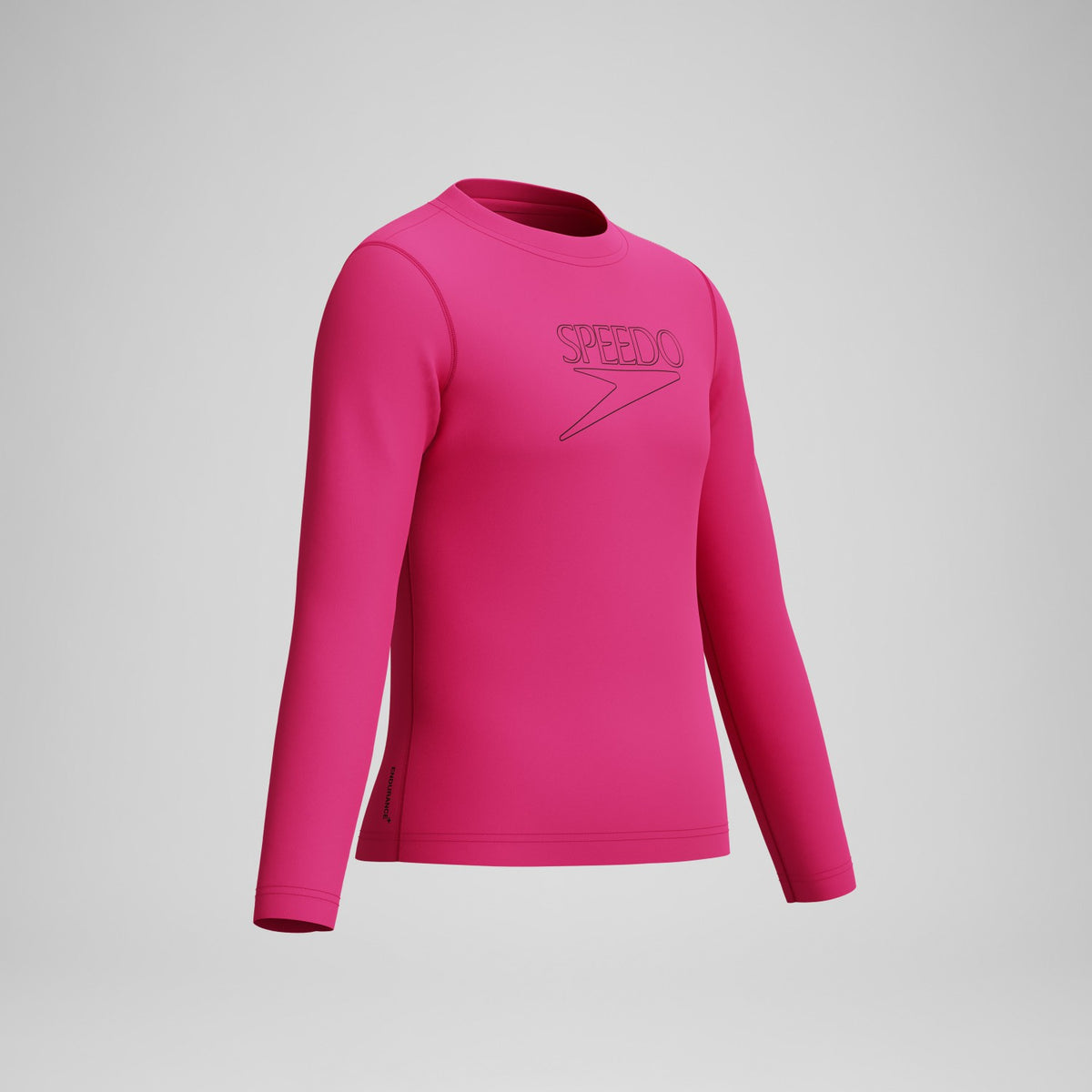 Speedo Junior Classic Logo Long Sleeve Rashguard Pink