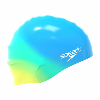 Speedo Junior Multi Colour Silicone Cap Blue