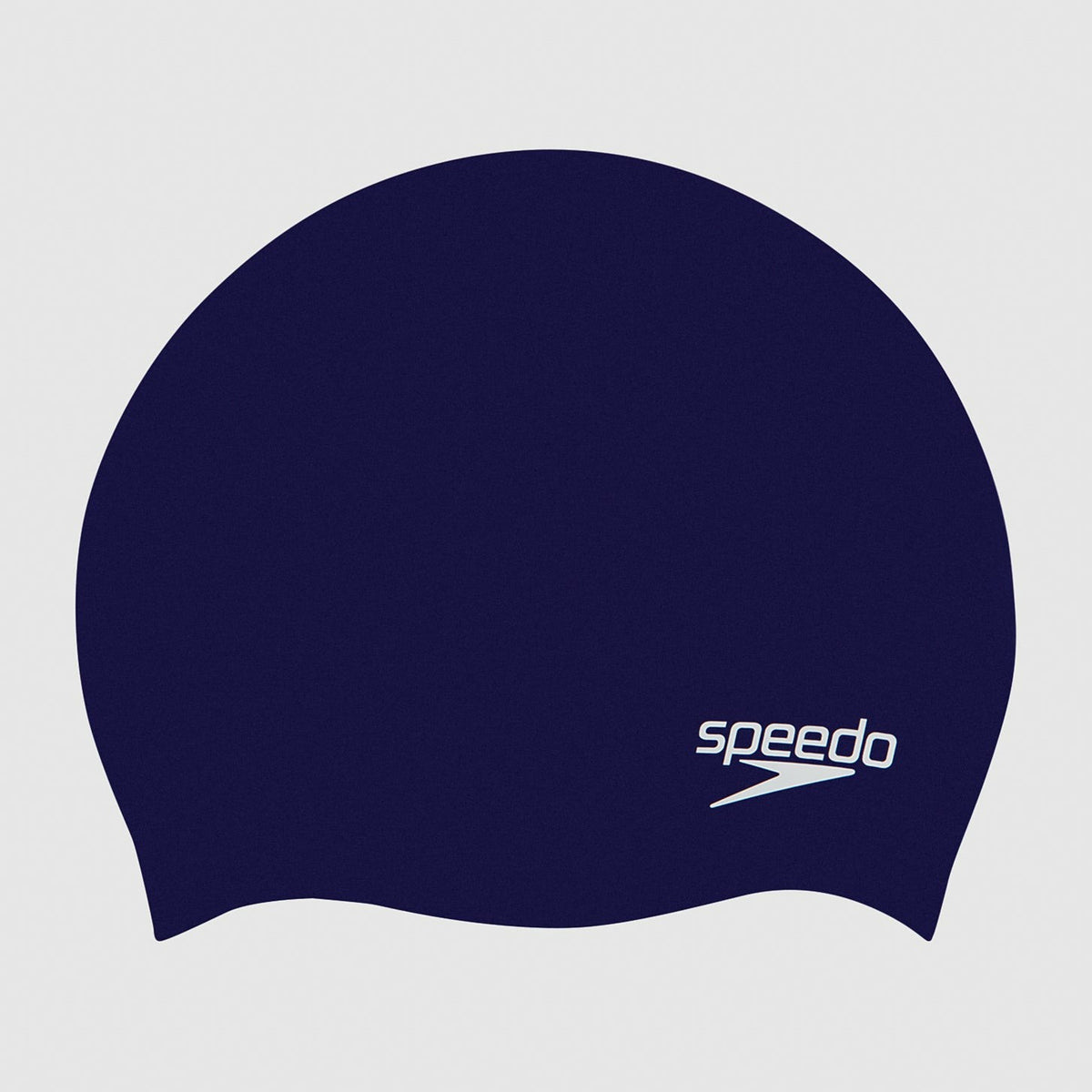 Speedo Junior Plain Moulded Silicone Cap Navy