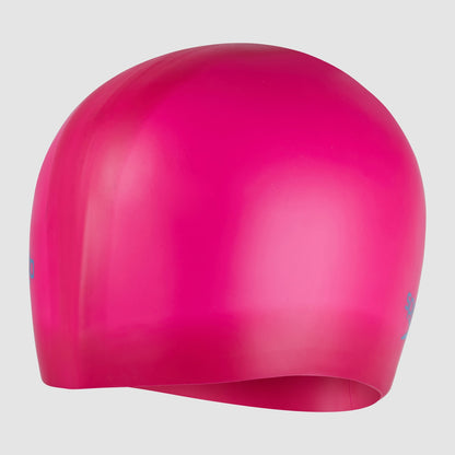 Speedo Junior Long Hair Silicone Cap Pink/Blue