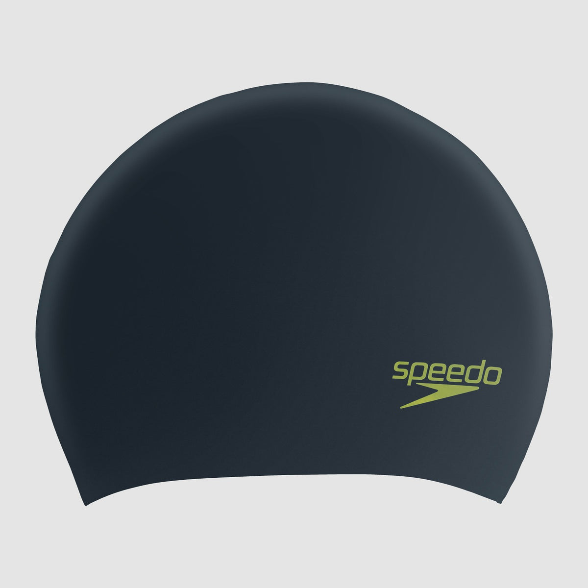 Speedo Junior Long Hair Silicone Cap Black/Green
