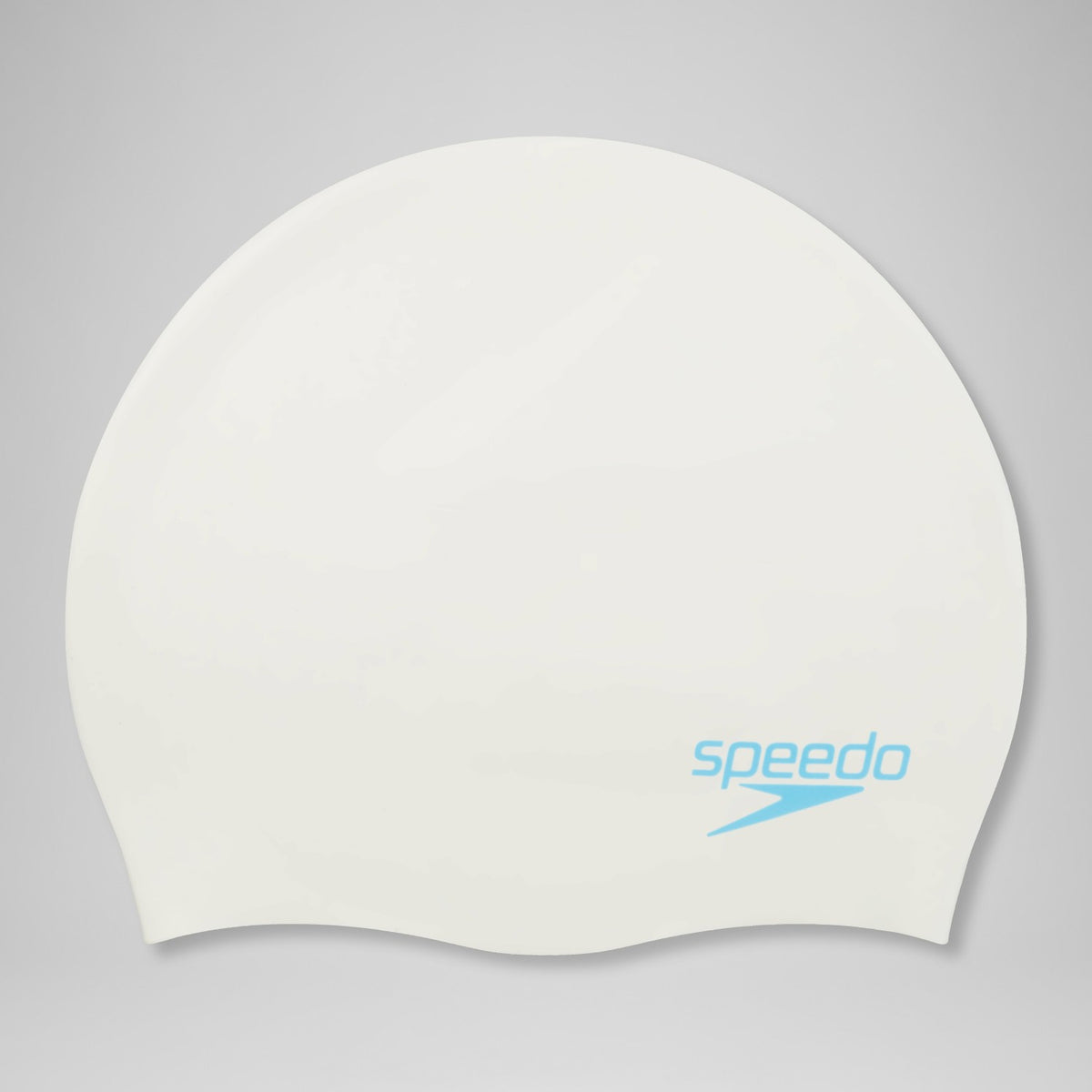 Speedo Plain Moulded Silicone Junior Cap White