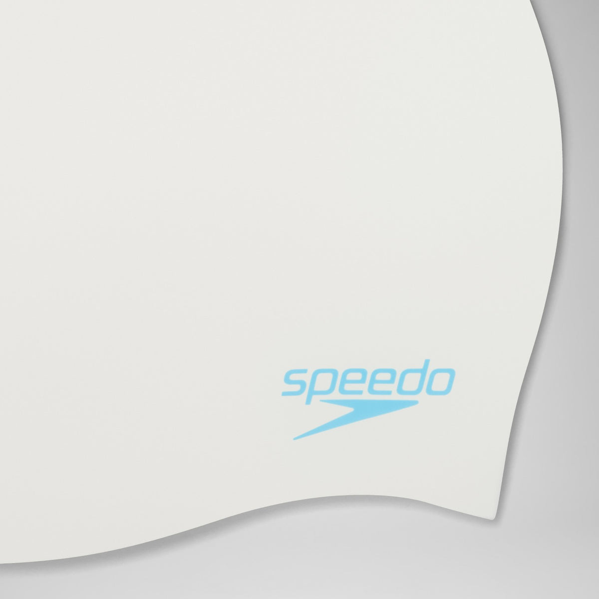 Speedo Plain Moulded Silicone Junior Cap White