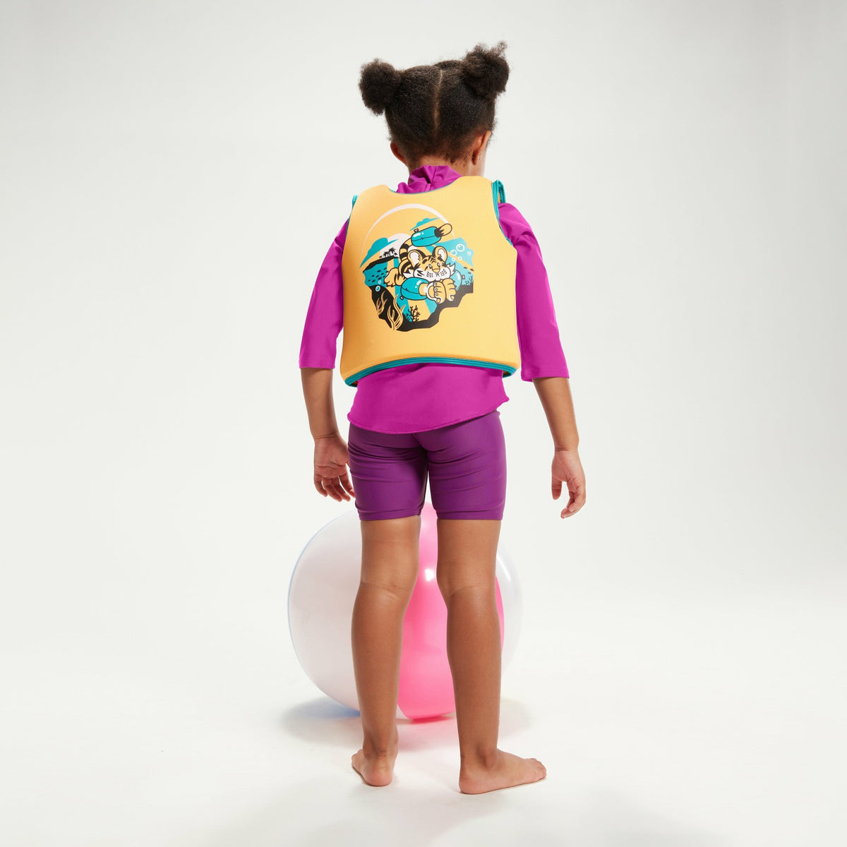 Speedo Infant Learn to Swim Aanadi Bengali Tiger Cub Float Vest Orange