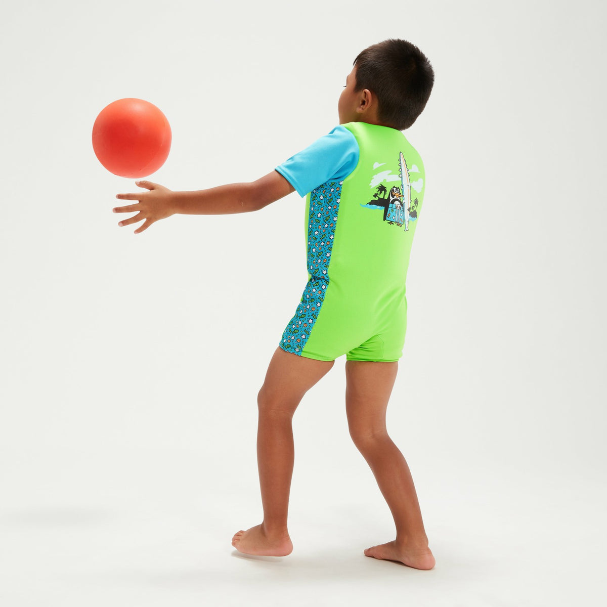 Speedo Infant Learn to Swim Chima African Penguin Float Suit Green