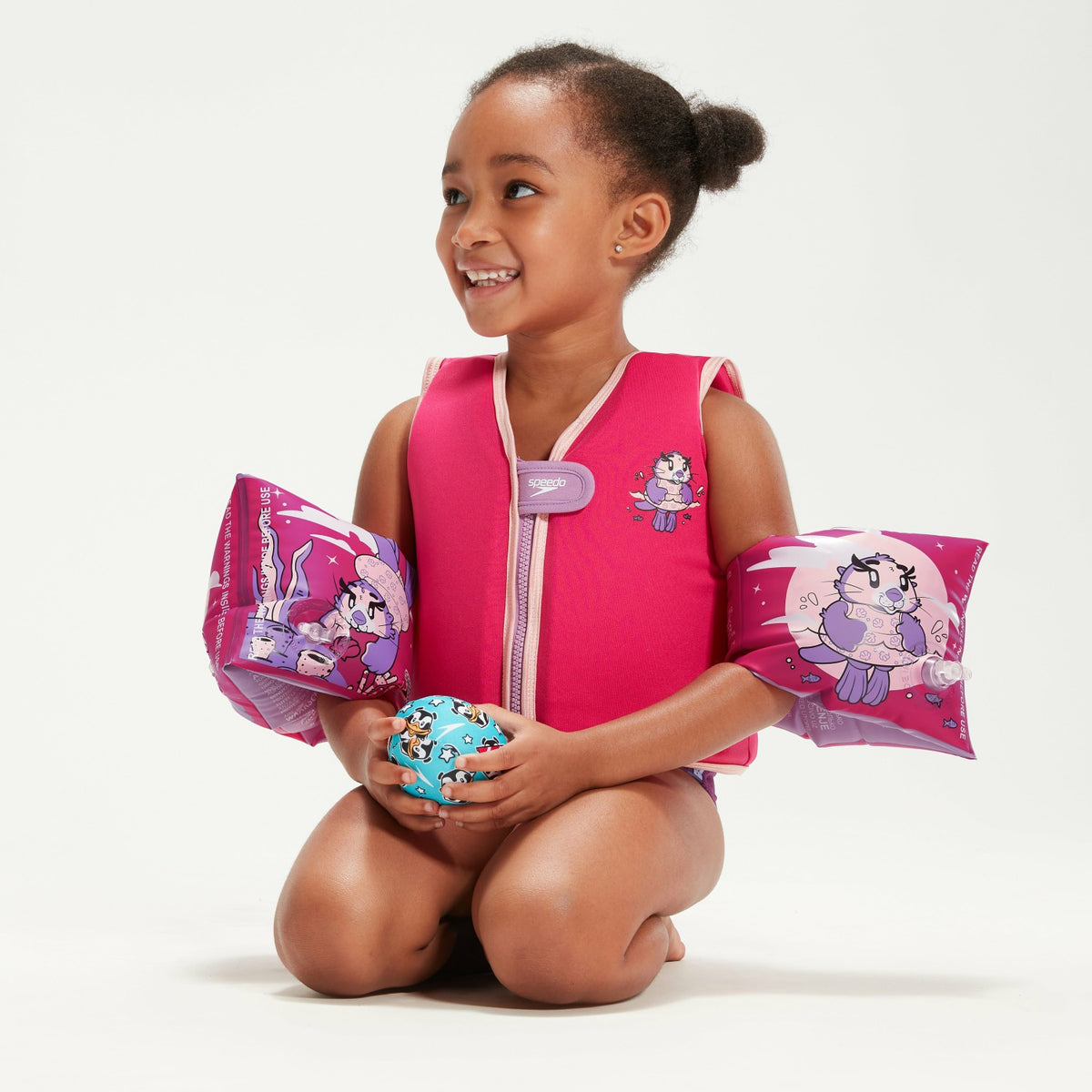 Speedo Infant Learn to Swim Aria Sea Otter Armbands Pink