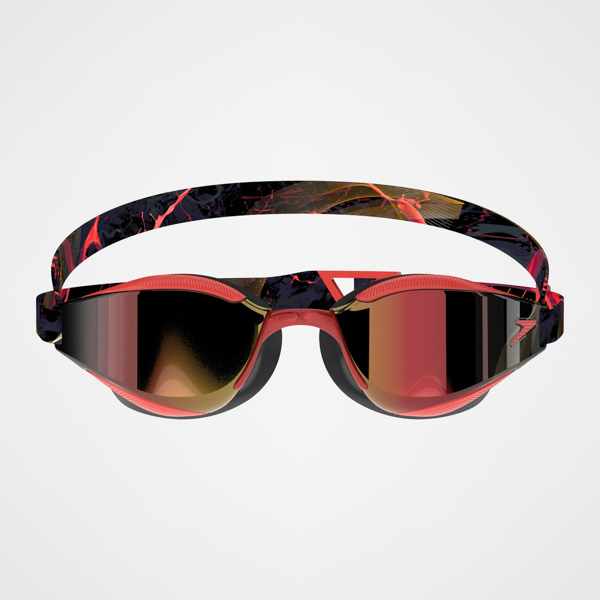 Speedo Adult Fastskin Hyper Elite Mirrored Goggles Smoke/Red