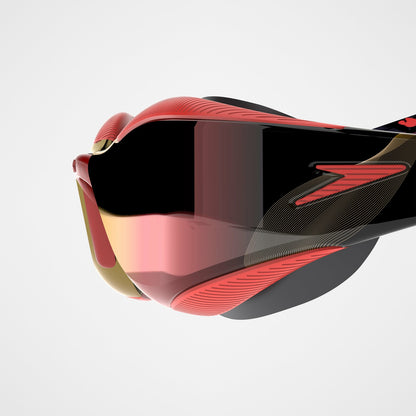 Speedo Adult Fastskin Hyper Elite Mirrored Goggles Smoke/Red