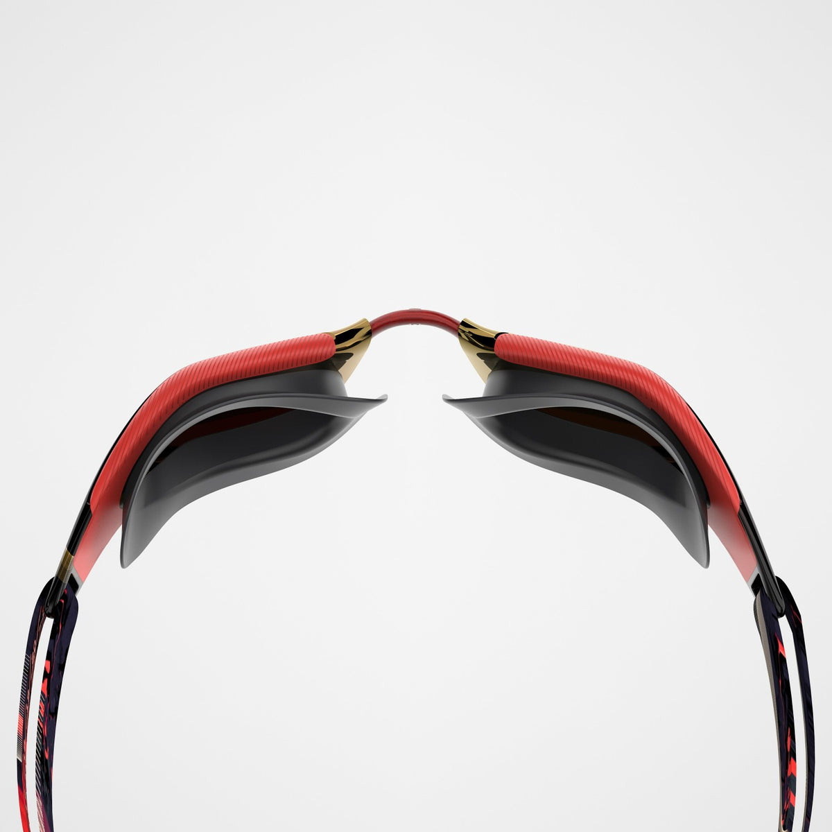 Speedo Adult Fastskin Hyper Elite Mirrored Goggles Smoke/Red