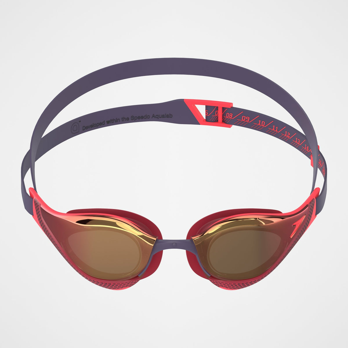 Speedo Adult Fastskin Pure Focus Mirrored Goggles Red