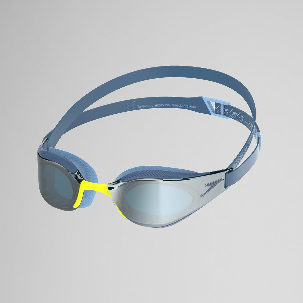 Speedo Adult Fastskin Hyper Elite Mirror Goggles Blue/Silver