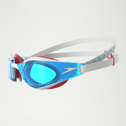 Speedo Adult Fastskin Hyper Elite Goggles White/Blue/Red