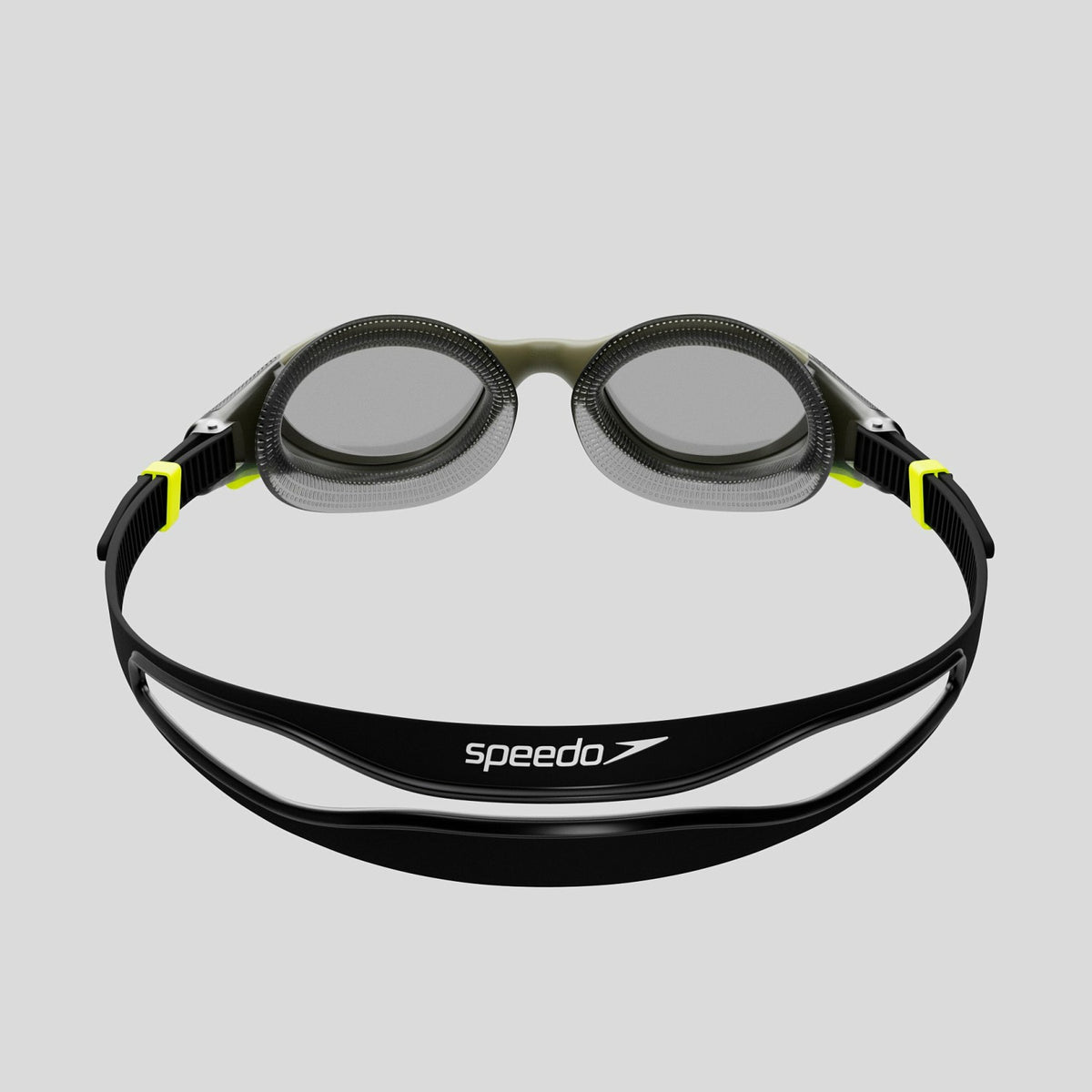 Speedo Adult Biofuse 2.0 Polarised Goggles Dark Green/Yellow