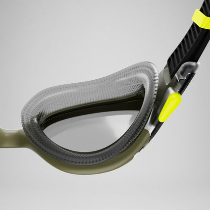 Speedo Adult Biofuse 2.0 Polarised Goggles Dark Green/Yellow