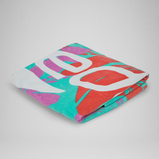 Speedo Printed Beach Towel Turquoise/Pink