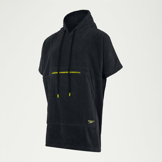 Speedo Adult Towel Swim Poncho Black/Yellow