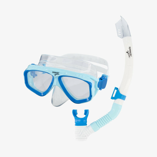 Speedo Adult Adventure Mask & Snorkel Set Blue