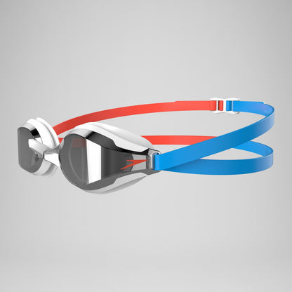 Speedo Adult Fastskin Speed Socket 2.0 Mirror Goggles Red/Blue
