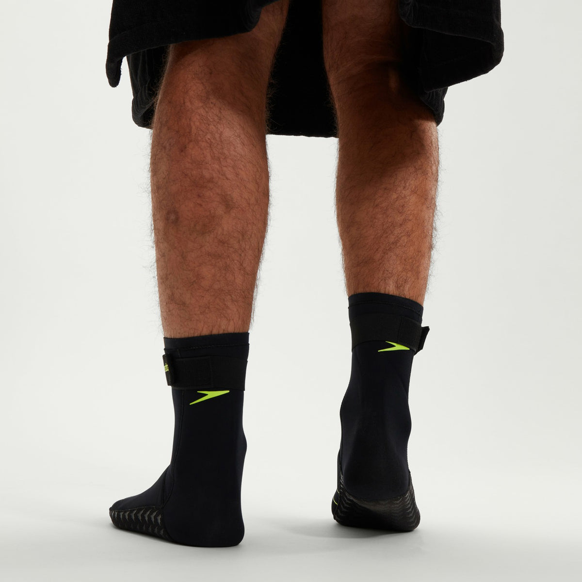 Speedo Adult Swim Socks Black/Yellow