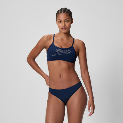 Speedo Endurance+ Logo Thinstrap Bikini Set Navy