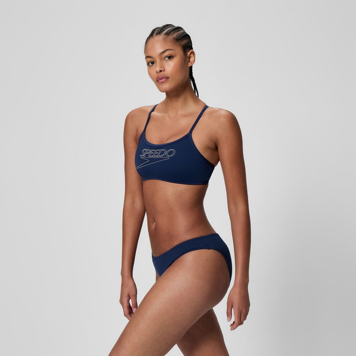 Speedo Endurance+ Logo Thinstrap Bikini Set Navy