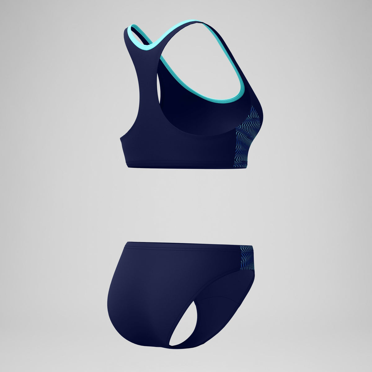 Speedo Placement Racerback Bikini Set Navy/Blue