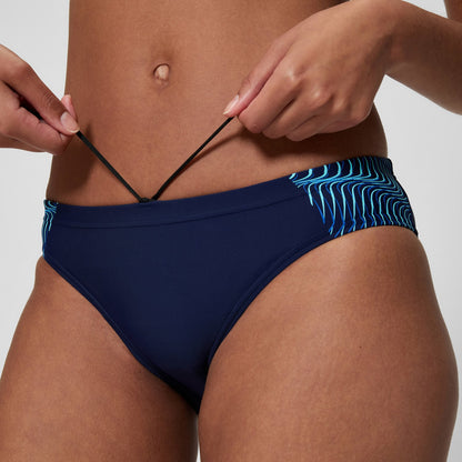 Speedo Placement Racerback Bikini Set Navy/Blue