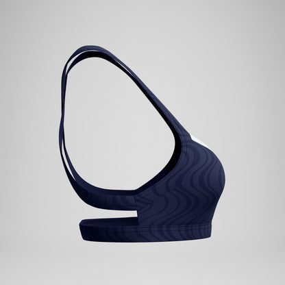Speedo Jetstream Textured Crossback Bikini Top Navy/White