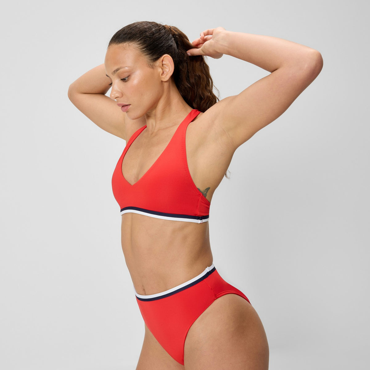 Speedo Jetstream Racerback Bikini Top Red/White