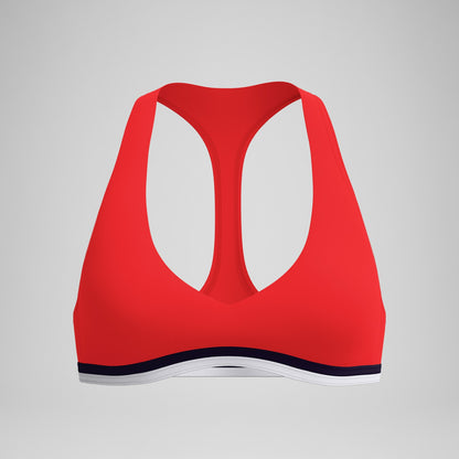 Speedo Jetstream Racerback Bikini Top Red/White