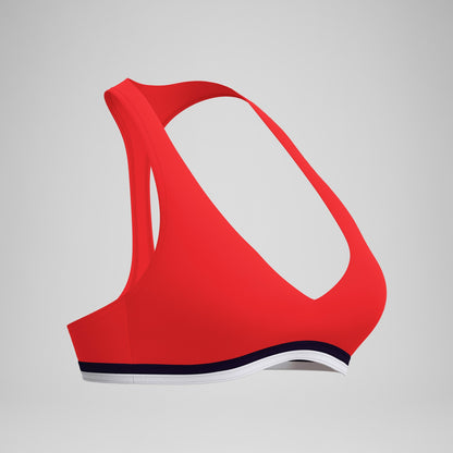 Speedo Jetstream Racerback Bikini Top Red/White
