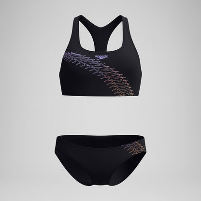 Speedo Placement Bikini Set Black/Peach