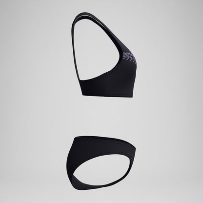 Speedo Placement Bikini Set Black/Peach