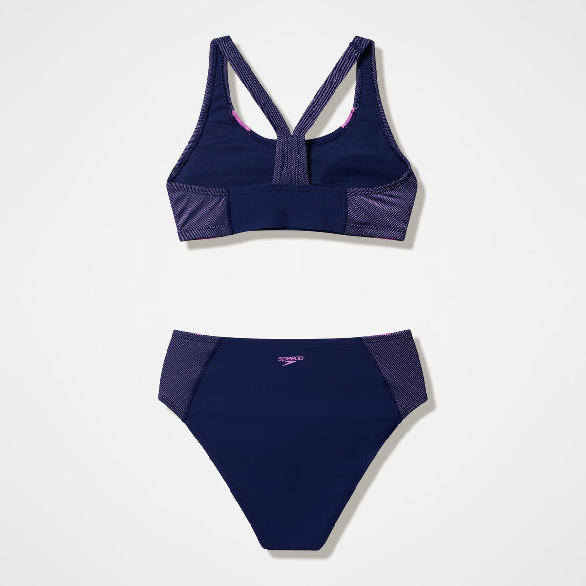 Speedo Quantum Rib Splice Two Piece Navy/Pink