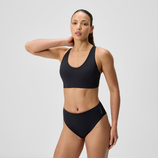Speedo Sculpture Boom Back Bikini Top Black