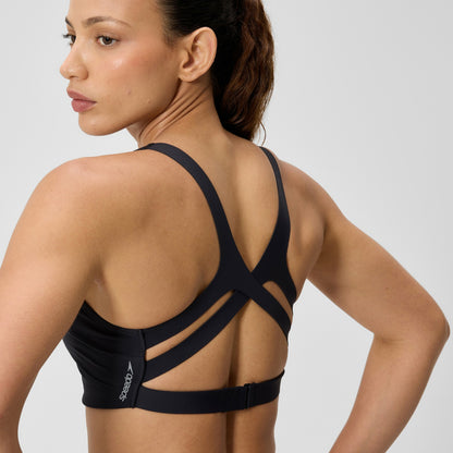 Speedo Sculpture Boom Back Bikini Top Black