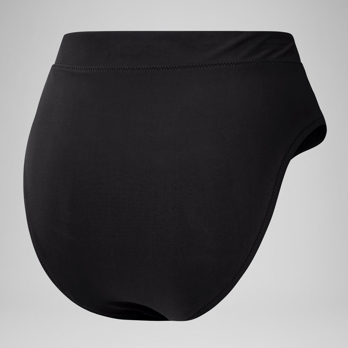 Speedo Solid High Waisted Bikini Bottom Dark Grey